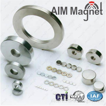 custom neodymium ring magnet with nickel plating